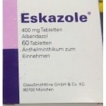 Купить Эсказол (Альбендазол) Eskazole 400 мг/60 таблеток в Москве